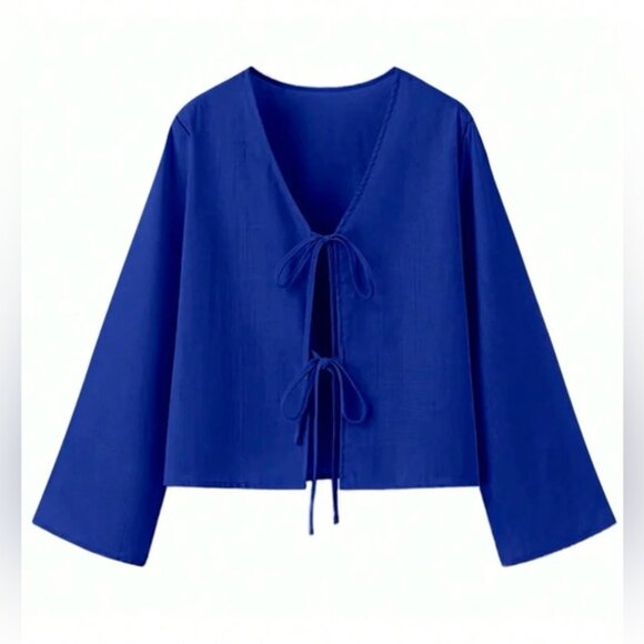 New flared sleeves blouse t-shirt - Picture 4 of 7